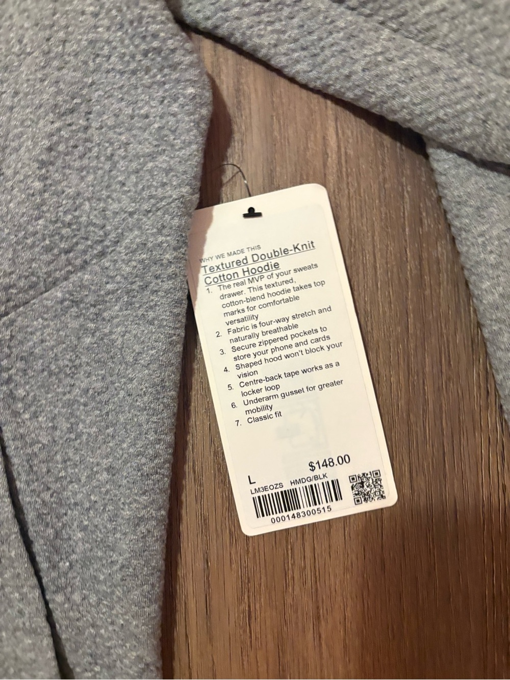 lululemon athletica Men's Light Gray Zip-Up Hoodie - Picture 3 of 5
